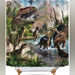 Dinosaur shower curtain